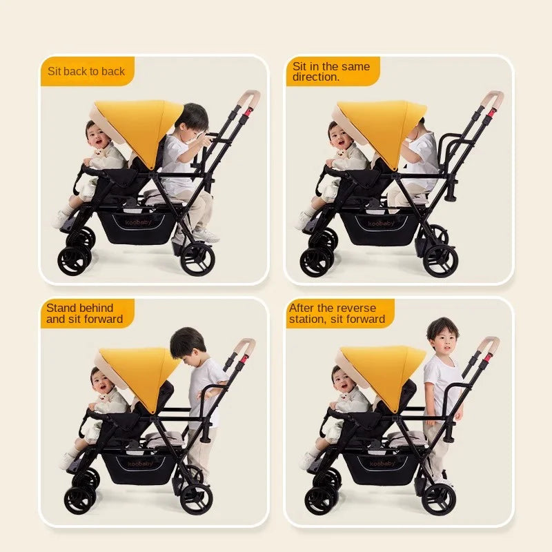 TotsOn Lightweight Twin Stroller: Versatile Comfort for Your Little Ones