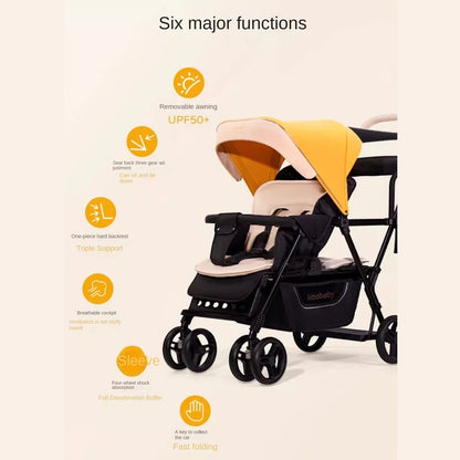 TotsOn Lightweight Twin Stroller: Versatile Comfort for Your Little Ones