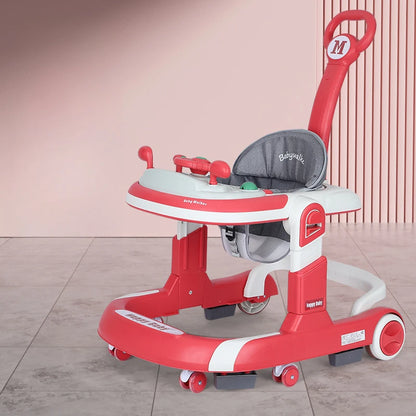 DriveWalker: 4-in-1 Baby Walker with Steering Toy, Music, Adjustable Heights & 360° Swivel Seat