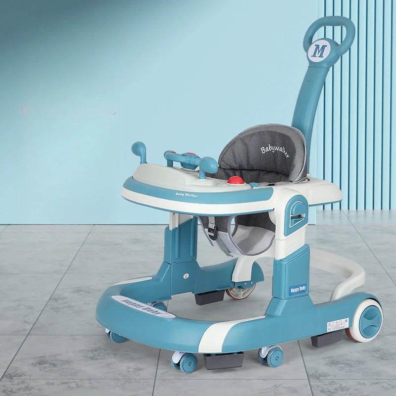 DriveWalker: 4-in-1 Baby Walker with Steering Toy, Music, Adjustable Heights & 360° Swivel Seat