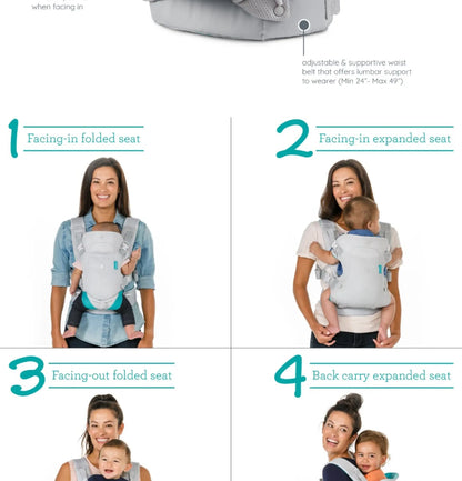 WrapEase 4-in-1 Baby Carrier Strap Multifunctional Convertible