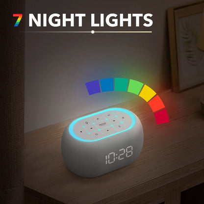 NIVO: The Ultimate White Noise Machine - Bluetooth, 21 Relaxing Sounds, 7 Night Lights