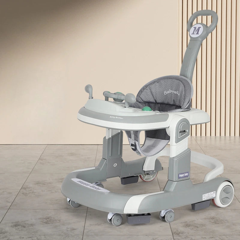 DriveWalker: 4-in-1 Baby Walker with Steering Toy, Music, Adjustable Heights & 360° Swivel Seat