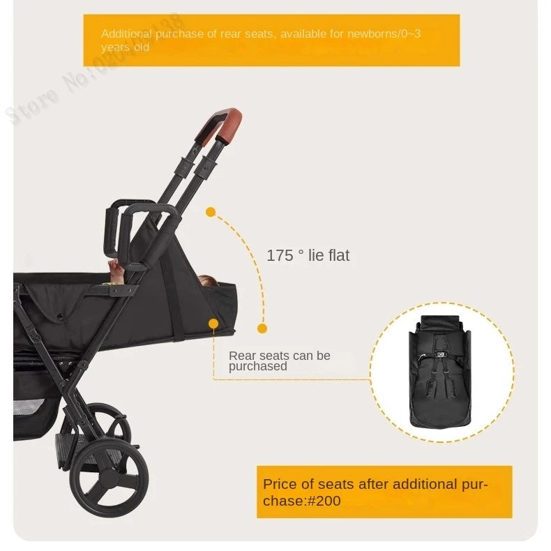 TotsOn Lightweight Twin Stroller: Versatile Comfort for Your Little Ones