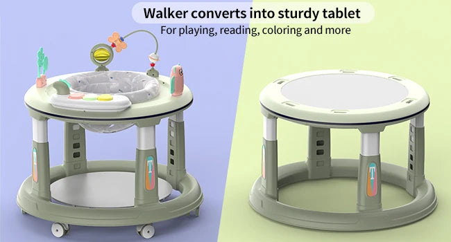 SweetWalker – 5 Adjustable Heights, 360° Swivel Seat, Music, Detachable Toys & Bounce