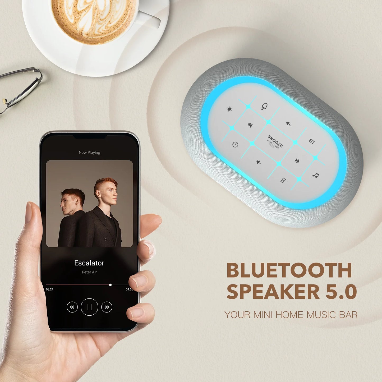 NIVO: The Ultimate White Noise Machine - Bluetooth, 21 Relaxing Sounds, 7 Night Lights