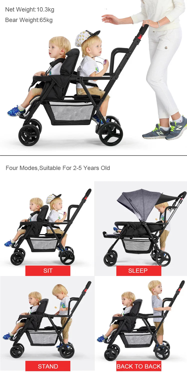 KiddoD Twin Stroller Double: The Ultimate Stroller for Growing Families