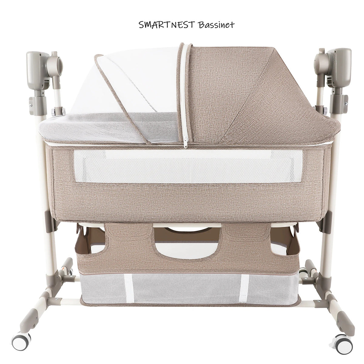 Side view of SMARTNEST Bassinet showing its sleek design