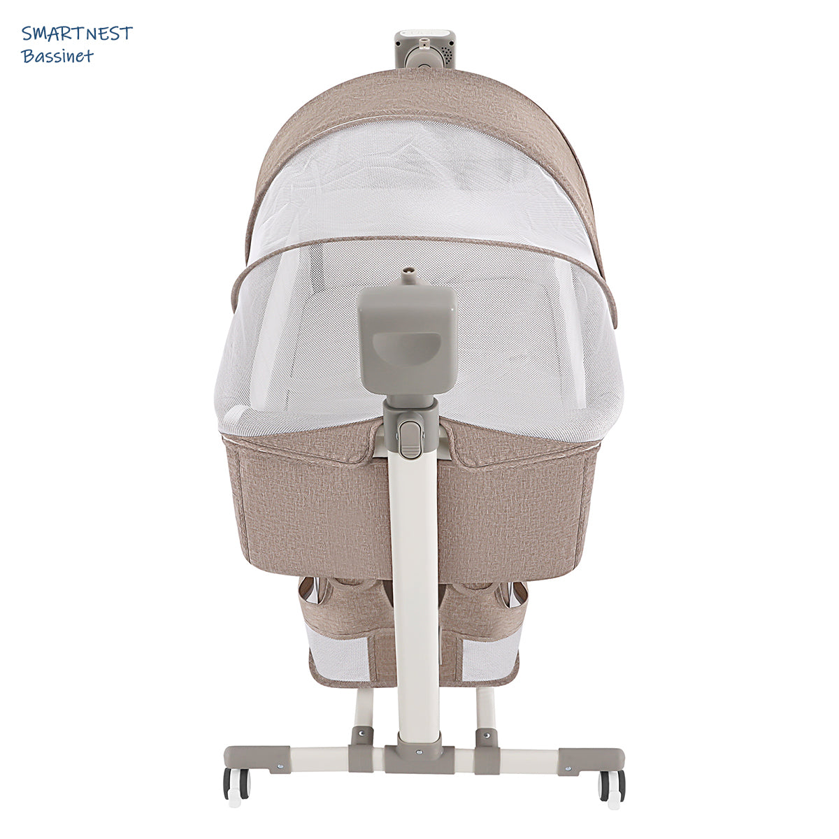 Side panels of SMARTNEST Bassinet highlighting breathable mesh