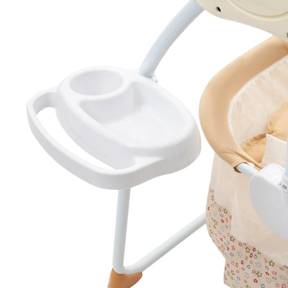 The sturdy H-shaped base of the SUNGING baby swing, providing stable support for the cradle