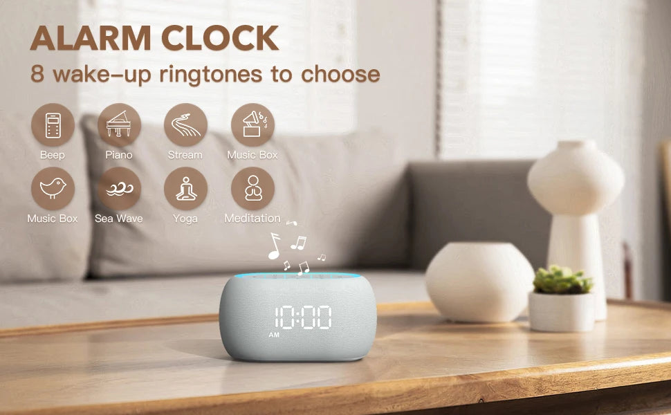 NIVO: The Ultimate White Noise Machine - Bluetooth, 21 Relaxing Sounds, 7 Night Lights