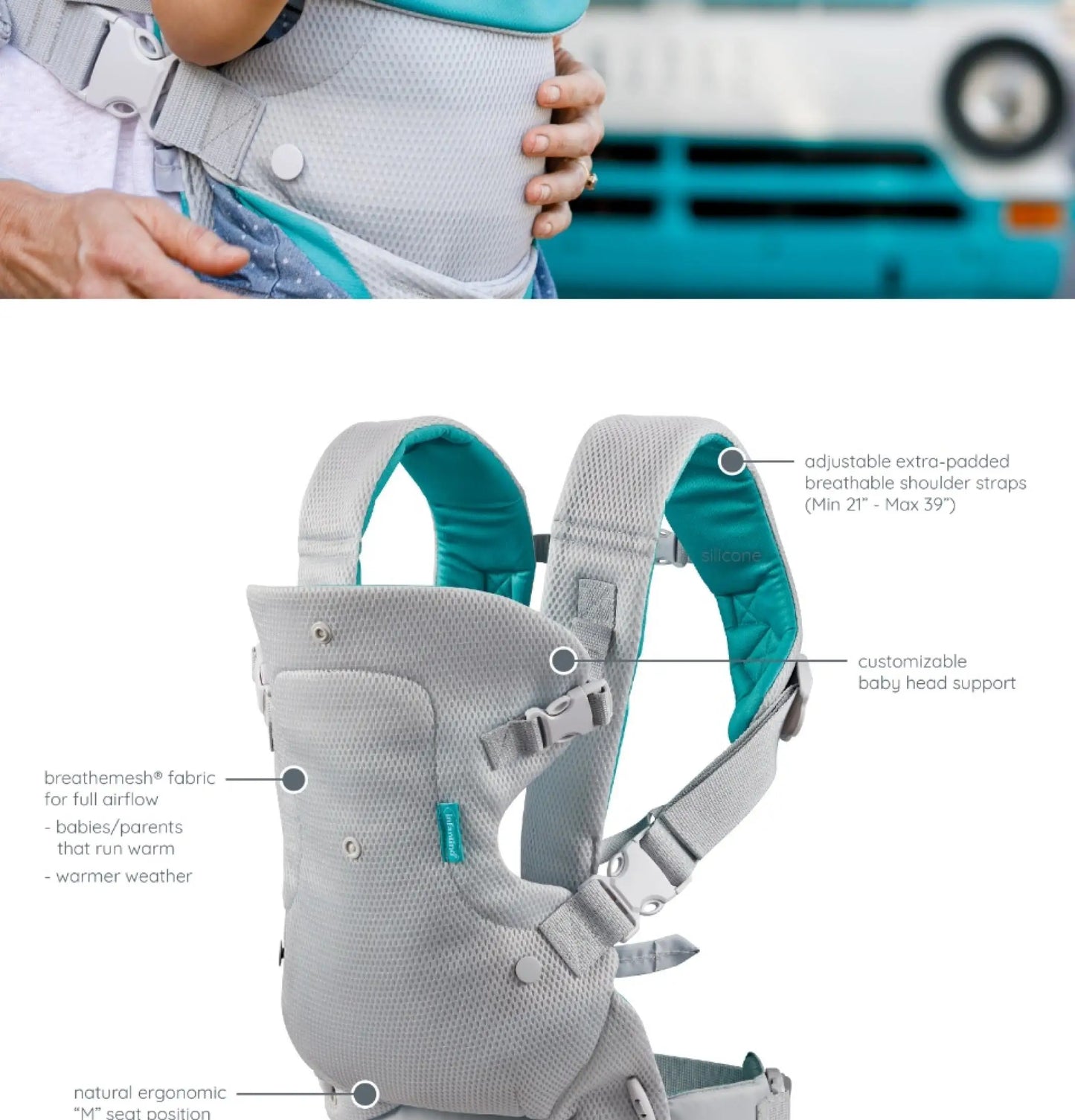 WrapEase 4-in-1 Baby Carrier Strap Multifunctional Convertible