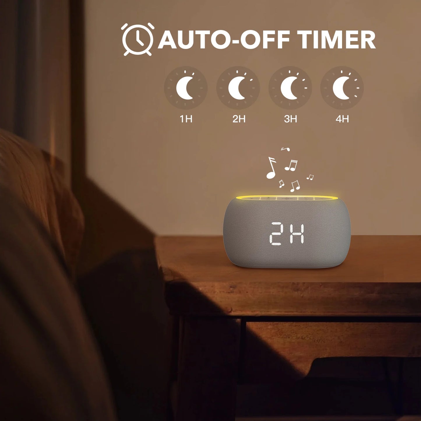 NIVO: The Ultimate White Noise Machine - Bluetooth, 21 Relaxing Sounds, 7 Night Lights