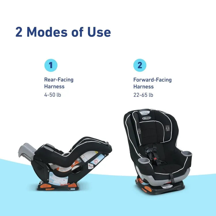 TenderRide Convertible Baby Car Seat: Rear and Forward Facing, Adjustable Extension Panel