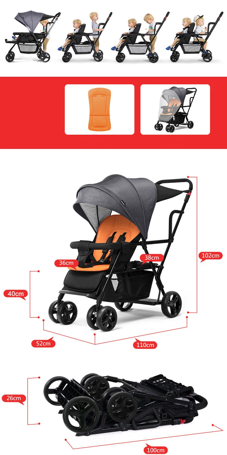 KiddoD Twin Stroller Double: The Ultimate Stroller for Growing Families