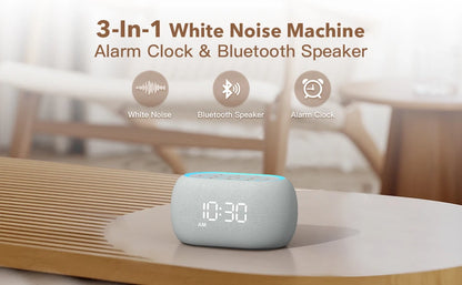 NIVO: The Ultimate White Noise Machine - Bluetooth, 21 Relaxing Sounds, 7 Night Lights