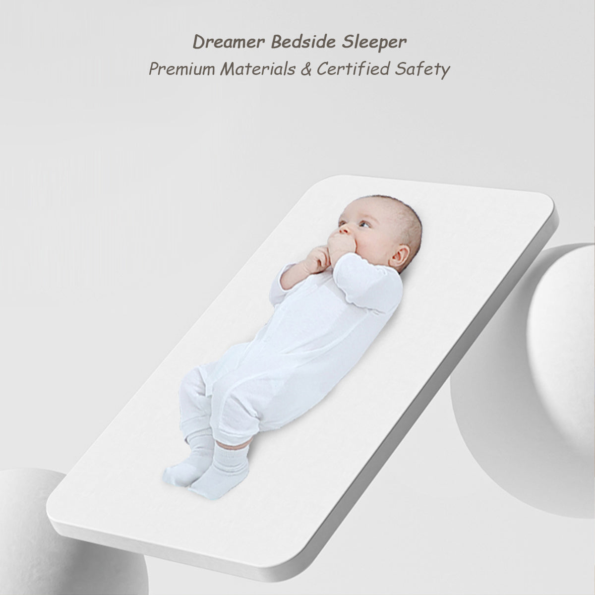 Premium materials used in the Dreamer bedside sleeper for comfort and safety