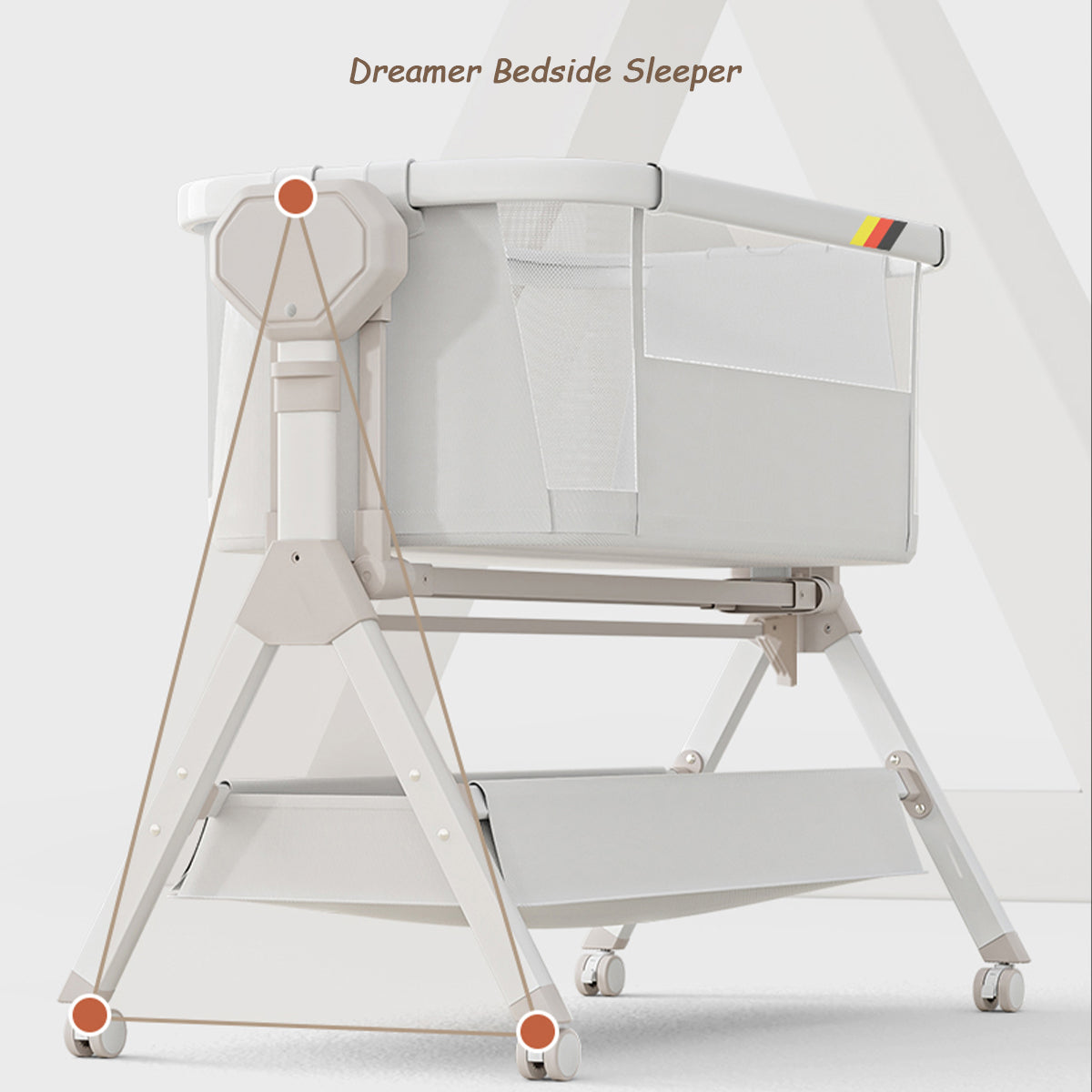 Sturdy and durable frame of the Dreamer bedside sleeper