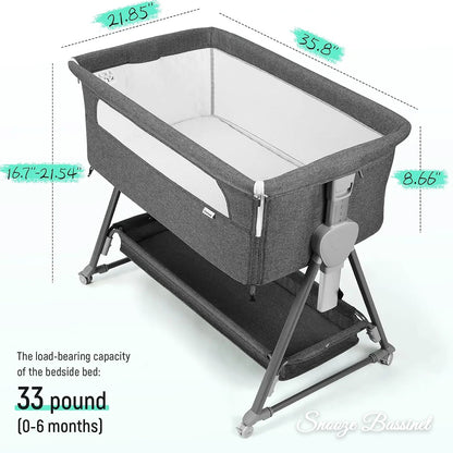 Size comparison of Snooze Bassinet for better understanding